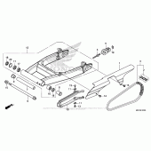 Схема вузла: Swingarm (1) для Honda CB1100