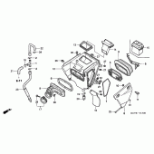 Схема вузла: Повітряний фільтр для Honda XR400