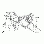 Схема вузла: Рама (VT1100C2) для Honda VT1100 Shadow ACE