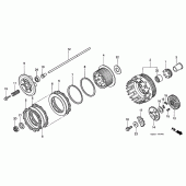 Схема вузла: Зчеплення для Honda VTR1000 Firestorm