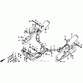 Схема вузла: Вихлопна система для Honda CBR1000 CBR1000F Hurricane