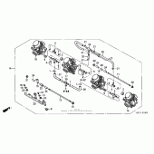 Схема вузла: Карбюратор (assy.) (A) для Honda CB600F 599