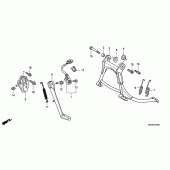 Схема узла: Подставка для Honda GL1800 Gold Wing