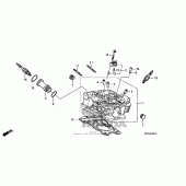 Схема вузла: Задня головка циліндра для Honda VT1300 Sabre