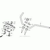 Схема вузла: Верхня траверса і Кліпон керма для Honda VT1100 Shadow ACE Tour