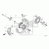 Схема вузла: Заднє колесо для Honda CRF150 CRF150F