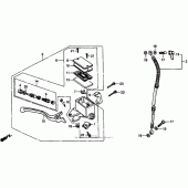 Схема вузла: Передній гальмівний циліндр для Honda VT1100 Shadow