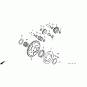 Схема вузла: Привід стартера для Honda NX650 Dominator