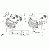 Схема узла: Фара для Honda VFR750F Interceptor