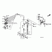 Схема узла: Задний тормозной цилиндр (cbr600ra) для Honda CBR600