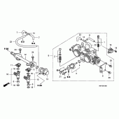 Схема вузла: Дросельна заслонка для Honda FJS400 Silver Wing