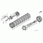 Схема узла: Сцепление для Honda GL1500 Gold Wing Special Edition