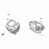 Схема узла: Цилиндр для Honda VT1100 Shadow