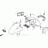 Схема вузла: Переднє крило для Honda GL1500 Gold Wing Interstate