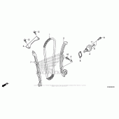 Схема вузла: Ланцюг ГРМ & Натяжник & Заспокоювач для Honda CB300F