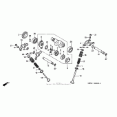 Схема вузла: Шток & Клапан для Honda XR650