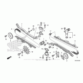 Схема узла: Цепь ГРМ & Натяжитель & Успокоитель для Honda GL1800 Gold Wing