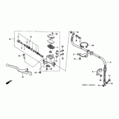 Схема узла: Передний тормозной цилиндр для Honda FX650 Vigor