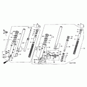 Схема вузла: Передня вилка (1) для Honda ST1100 Pan-European