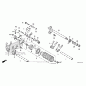 Схема узла: Копирный вал & Вилки & Вал переключения для Honda NC700