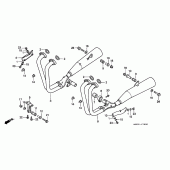 Схема узла: Выхлопная система для Honda CB750 Seven Fifty