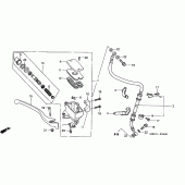 Схема узла: Передний тормозной цилиндр для Honda VT750 Shadow Aero