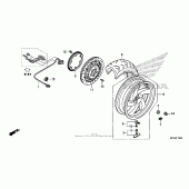 Схема узла: Заднее колесо для Honda GL1800 Gold Wing