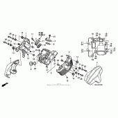 Схема вузла: Передня клапанна кришка для Honda VTX1300