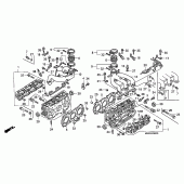 Схема вузла: Головка циліндра для Honda GL1500 Gold Wing Special Edition