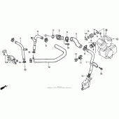 Схема вузла: Vt1100c2water pipe для Honda VT1100 Shadow ACE