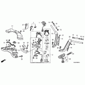 Схема узла: Верхняя траверса & Клипон руля (GL1800A5)(GL18006/7/8) для Honda GL1800 Gold Wing