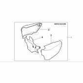 Схема вузла: Хромовані бічні накладки для Honda GL1500 F6C