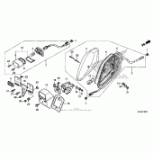 Схема вузла: Taillight (1) для Honda VT750 Shadow Aero