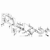 Схема вузла: Вихлопна система для Honda XR650