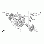 Схема вузла: Переднє колесо для Honda VFR800 VFR