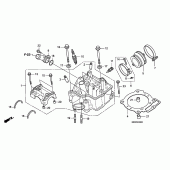 Схема узла: Головка цилиндра для Honda CRF450 CRF450R