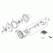 Схема узла: Масляный насос для Honda CBF150