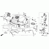 Схема вузла: Паливний бак для Honda CBR650F