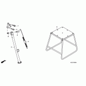 Схема вузла: Підставка для Honda CRF250 CRF250X