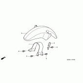 Схема вузла: Переднє крило для Honda XL650 Transalp