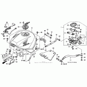 Схема вузла: Паливний бак для Honda VFR800 Interceptor