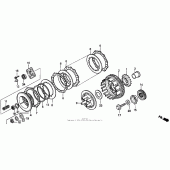 Схема вузла: Зчеплення для Honda VT600 Shadow VLX