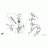 Схема вузла: Передній гальмівний циліндр (CBR600RR5 / 6) для Honda CBR600 CBR600RR