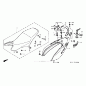 Схема вузла: Сидіння & Бічний обтічник для Honda CB900 919