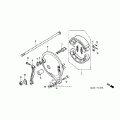 Схема узла: Задний тормозной барабан для Honda CB750 Nighthawk