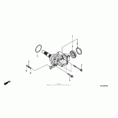 Схема вузла: Side gear case для Honda VTX1800