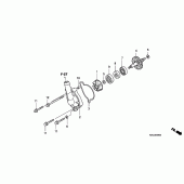 Схема вузла: Водяний насос для Honda CRF250 CRF250X