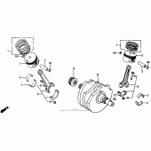 Схема вузла: Колінчастий вал для Honda NT650 Hawk GT