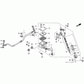 Схема вузла: Задній гальмівний циліндр для Honda NX500 Dominator