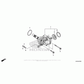 Схема вузла: Side Gear Case для Honda VT1300 Fury